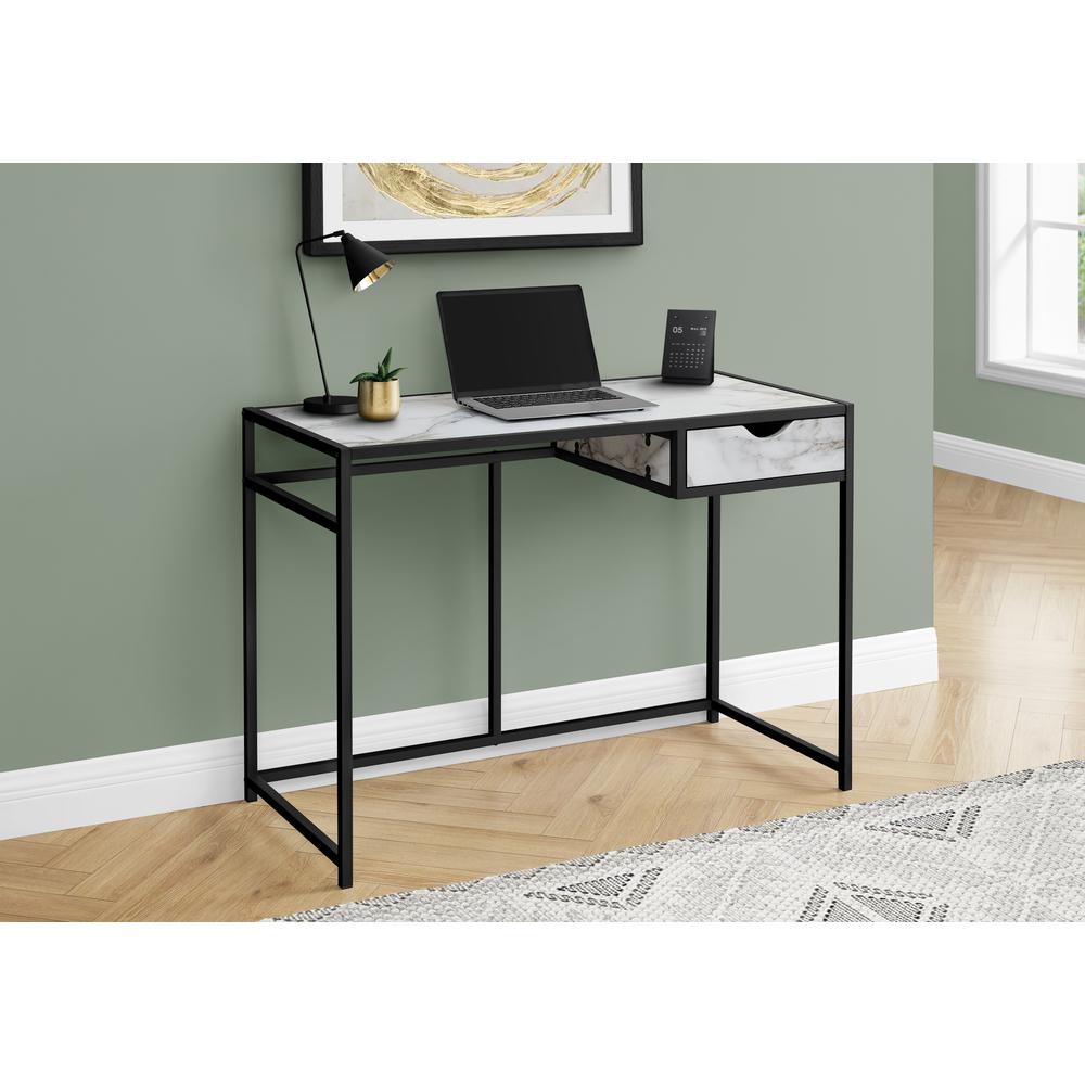 Computer Desk, Home Office, Laptop, Storage Drawer, 42L - Monarch