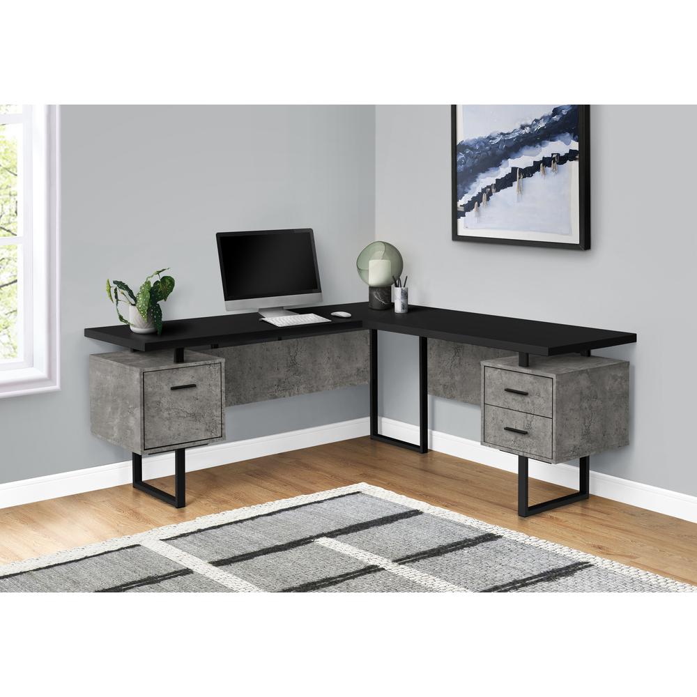Computer Desk, Home Office, Corner, Left, Right Set-up, Storage Drawers, 70L, L - Monarch