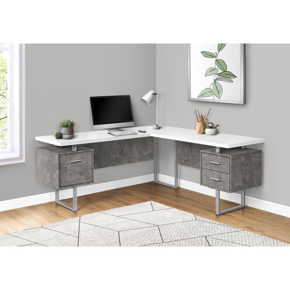 Computer Desk, Home Office, Corner, Left, Right Set-up, Storage Drawers, 70L, L - Monarch