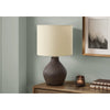 Lighting, 16''H, Table Lamp, Brown Resin, Beige Shade, Contemporary - Monarch