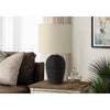 Lighting, 17''H, Table Lamp, Black Rattan, Beige Shade, Transitional - Monarch