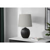 Lighting, 19''H, Table Lamp, Black Resin, Grey Shade, Transitional - Monarch