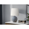Lighting, 19''H, Table Lamp, Grey Resin, Ivory / Cream Shade, Transitional - Monarch