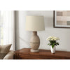 Lighting, 25''H, Table Lamp, Beige Resin, Beige Shade, Contemporary, Modern - Monarch