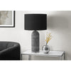 Lighting, 28''H, Table Lamp, Grey Resin, Black Shade, Contemporary, Modern - Monarch