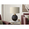 26''H, Table Lamp, Black / Gold Resin, Beige Shade, Contemporary, Modern - Monarch