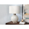 Lighting, Table Lamp, 27''H, Beige Resin, Ivory / Cream Shade, Contemporary - Monarch