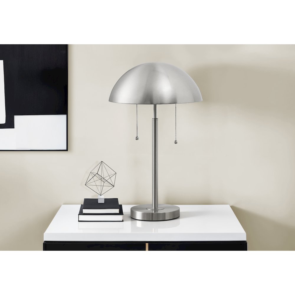Lighting, 20''H, Table Lamp, Silver Metal, Contemporary, Modern - Monarch