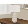 =''Lighting, 33''''H, Table Lamp, Ivory / Cream Shade, Cream Ceramic, Contemporary - Monarch