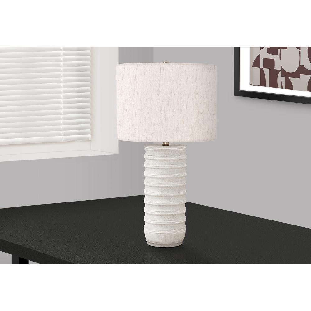Lighting, 28''H, Table Lamp, Cream Resin, Ivory / Cream Shade, Transitional - Monarch