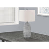 Lighting, 27''H, Table Lamp, Grey Resin, Ivory / Cream Shade, Modern - Monarch