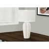 Lighting, 27''H, Table Lamp, Cream Ceramic, Ivory / Cream Shade, Modern - Monarch