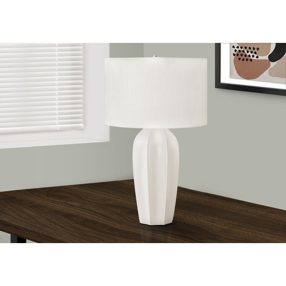 Lighting, 27''H, Table Lamp, Cream Ceramic, Ivory / Cream Shade, Modern - Monarch