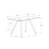 Computer Desk, Home Office, Laptop, 48L, Work, White Metal, Tempered Glass - Monarch Specialties