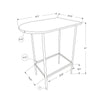 Home Bar, Bar Table, Bar Height, Pub, 36 Rectangular, Small, Kitchen, White - Monarch