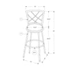 Bar Stool, Set Of 2, Swivel, Bar Height, White - Monarch
