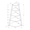 Bookshelf, Bookcase, Etagere, Corner, 4 Tier, 60H, Office, Bedroom - Monarch