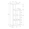 Bookshelf, Bookcase, Etagere, 4 Tier, 48H, Office, Bedroom, Brown Laminate - Monarch