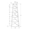 Bookshelf, Bookcase, Etagere, Corner, 5 Tier, 72H, Office, Bedroom - Monarch