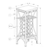 Home Bar, Wine Rack, Black Metal, Transitional - Monarch
