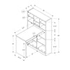 Computer Desk, Home Office, Bookcase, Corner, Storage Shelves, Left - Monarch