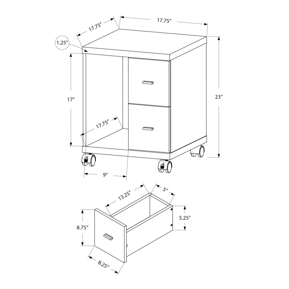 Office, File Cabinet, Printer Cart, Rolling File Cabinet, Mobile, Storage - Monarch Specialities