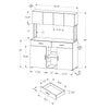 Storage, Drawers, File, Office, Work, Brown Laminate, Grey - Monarch