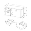 Computer Desk, Home Office, Laptop, Left, Right Set-up, Storage Drawers, 60 - Monarch