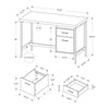 Computer Desk, Home Office, Laptop, Left, Right Set-up, Storage Drawers, 48L - Monarch