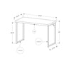 Computer Desk, Home Office, Laptop, 48L, Work, White Laminate, Grey - Monarch