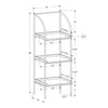 Bookshelf, Bookcase, Etagere, Corner, 3 Tier, 48H, Office, Bedroom - Monarch