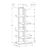 Bookshelf, Bookcase, Etagere, 5 Tier, 60H, Office, Bedroom, White Laminate - Monarch