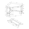 Computer Desk, Home Office, Corner, Storage Drawers, 42L, Work, Laptop - Monarch
