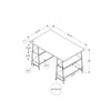 Computer Desk, Home Office, Laptop, Storage Shelves, 48L, Work, Grey Laminate - Monarch
