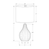 17''H, Table Lamp, Black Ceramic, Ivory / Cream Shade, Contemporary, Modern - Monarch