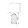 Lighting, Table Lamp, 18''H, Beige Ceramic, Beige Shade, Contemporary - Monarch
