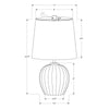 Lighting, 19''H, Table Lamp, Grey Resin, Ivory / Cream Shade, Transitional - Monarch
