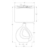 Lighting, 23''H, Table Lamp, Black Resin, Grey Shade, Contemporary, Modern - Monarch