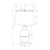 Lighting, 25''H, Table Lamp, Grey Resin, Black Shade, Contemporary, Modern - Monarch