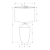 25''H, Table Lamp, Black Concrete, Ivory / Cream Shade, Contemporary, Modern - Monarch