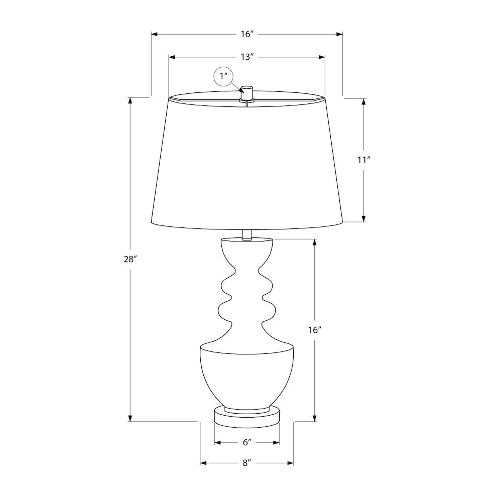 Lighting, 28''H, Table Lamp, Beige Resin, Beige Shade, Transitional - Monarch
