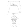 28''H, Table Lamp, Beige Resin, Ivory / Cream Shade, Contemporary, Modern - Monarch