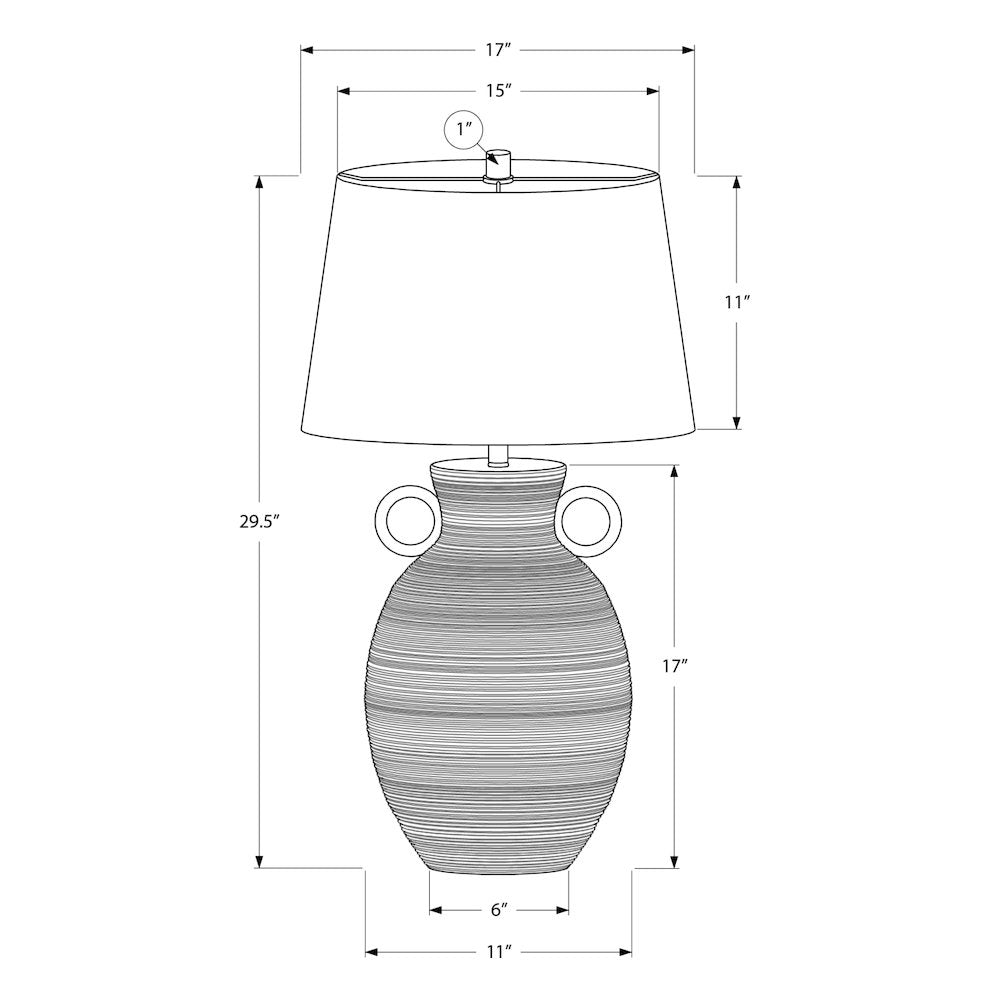 Lighting, 30''H, Table Lamp, Black Ceramic, Ivory / Cream Shade, Transitional - Monarch