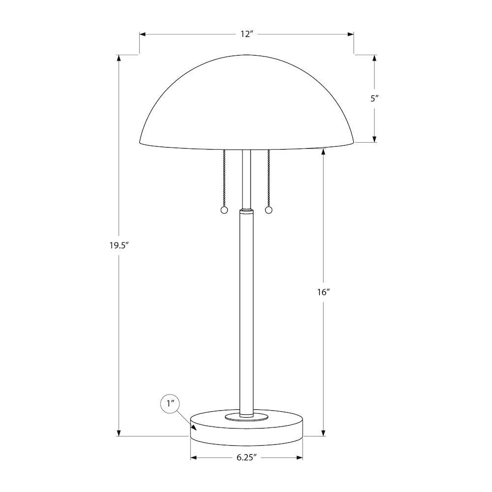 Lighting, 20''H, Table Lamp, Silver Metal, Contemporary, Modern - Monarch