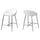 Bar Stool, Set Of 2, Counter Height, Kitchen, Chrome - Monarch