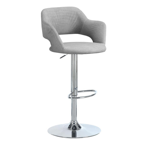 Bar Stool, Swivel, Bar Height, Adjustable, Chrome - Monarch