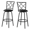 Bar Stool, Set Of 2, Swivel, Bar Height, Black - Monarch