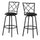 Bar Stool, Set Of 2, Swivel, Bar Height, Black - Monarch