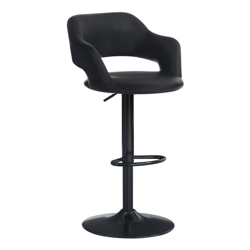 Bar Stool, Swivel, Bar Height, Adjustable, Black - Monarch