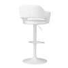 Bar Stool, Swivel, Bar Height, Adjustable, White - Monarch